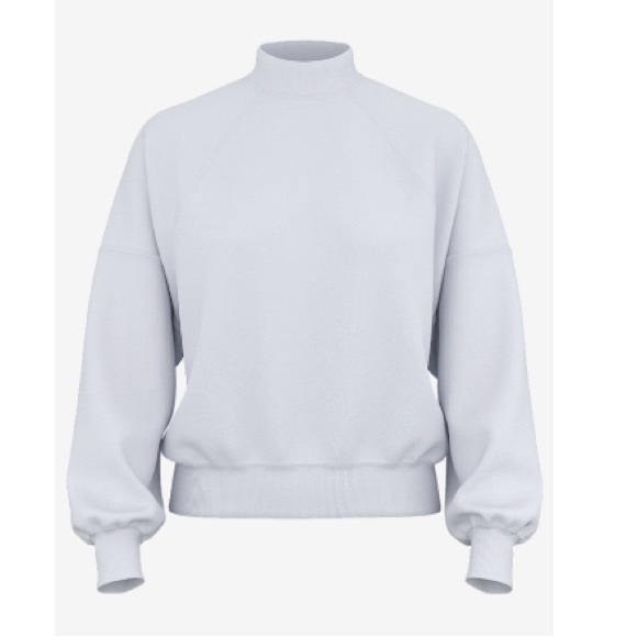 PINK Victoria's Secret Women’s IVY Blue FLEECE MOCK-NECK SWEATSHIRT - Picture 2 of 12